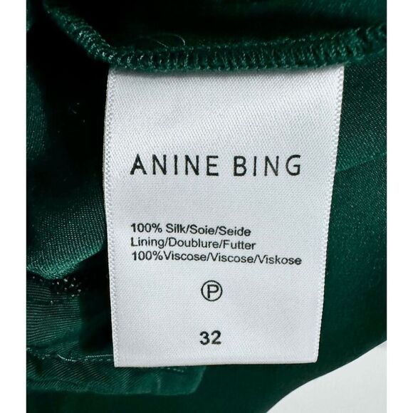 Anine Bing Classic Pants Emerald Green - Picture 12 of 13